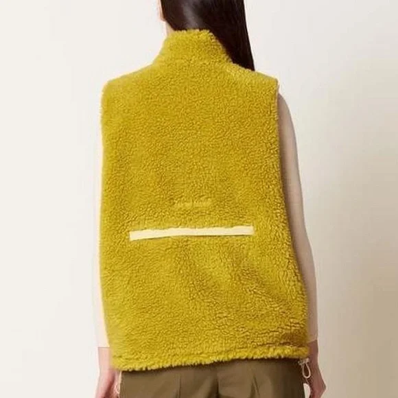 Sandy Liang Yellow Shearling Vest - Picture 4 of 6